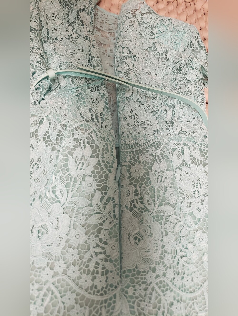 NADINE MERABI MILLA MINT LACE MINI DRESS - Picture 9 of 10